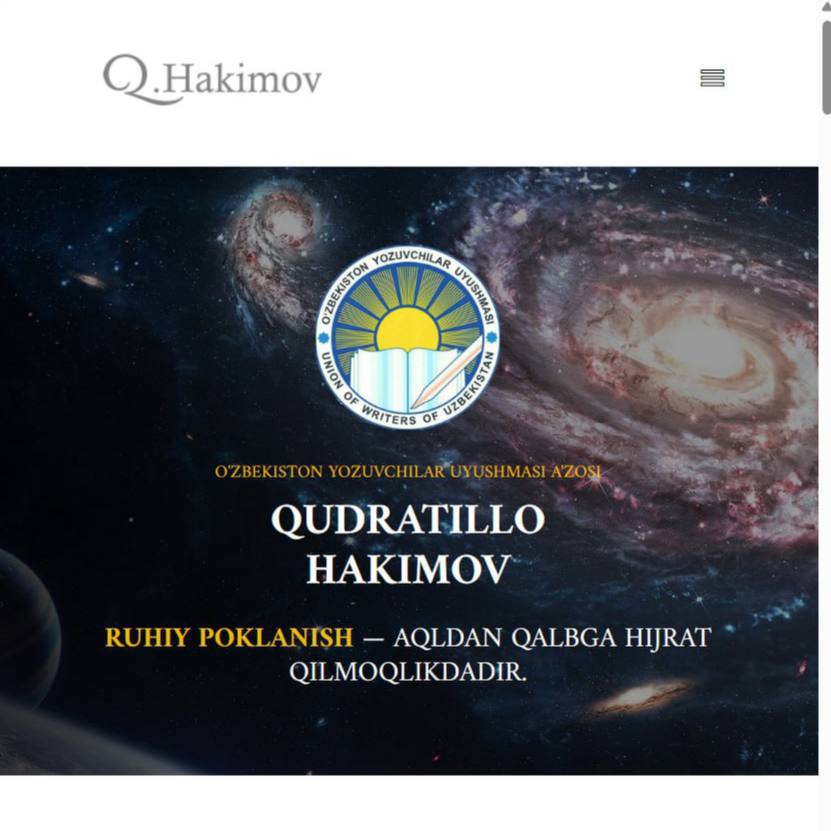Qudratillo Hakimov sayti